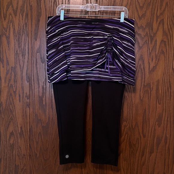 Athleta Pants - Athleta Black Leggings with attached skirt